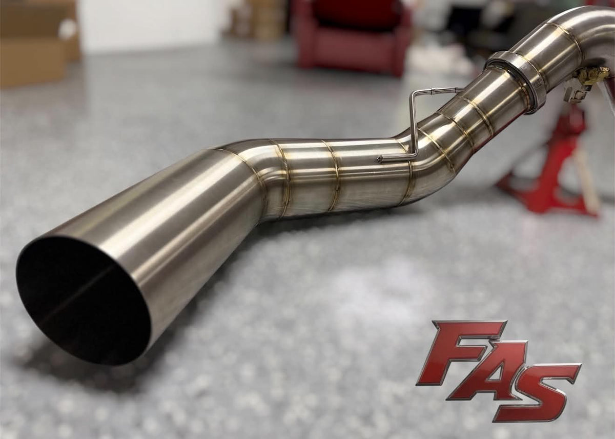 FAS Motorsports Custom Fabrication 5" T304 Stainless Steel Exhaust for 2017+ 6.7 Powerstroke
