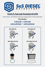 2011-2016 Ford 6.7L S&S Fuel Leak Prevention Kit (6.7F11-LPK)