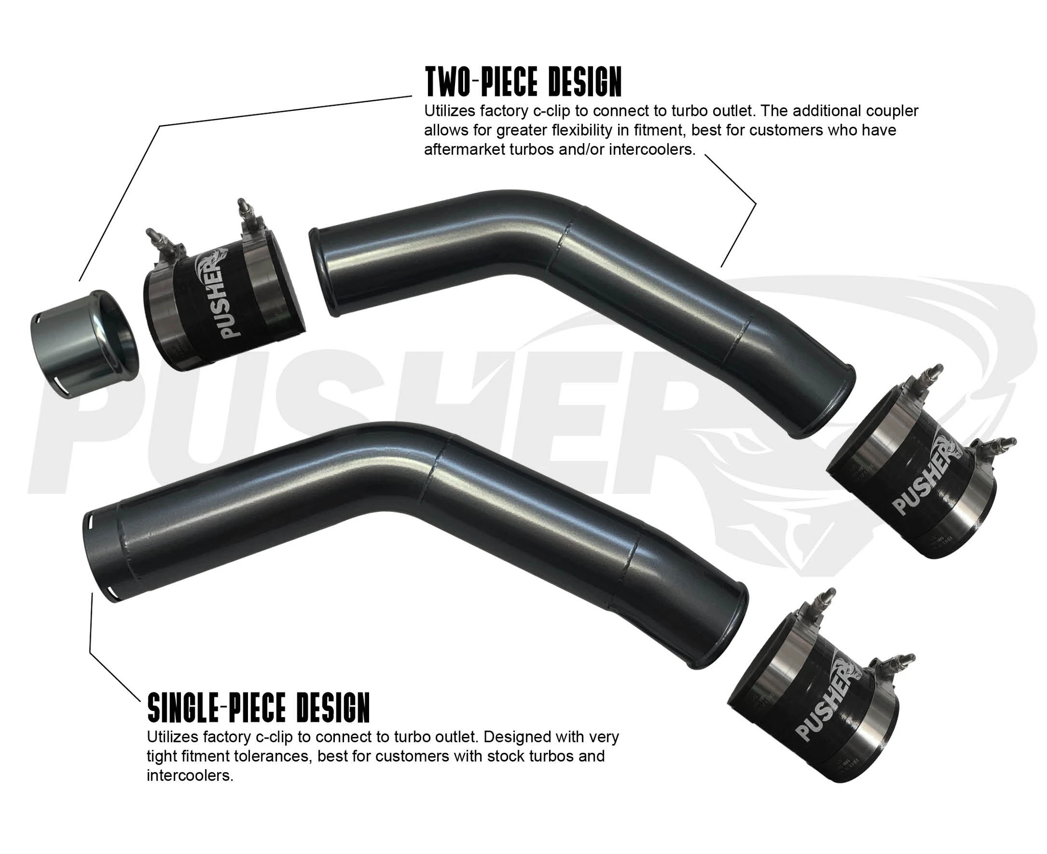 Pusher Piping Kit for 2020+ Ford F250-F550 6.7L Powerstroke