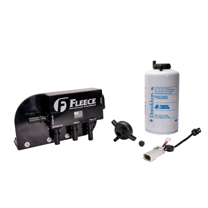 Fleece Under Bed Fuel Filter Assembly for 2017-2026 Ford F250-550